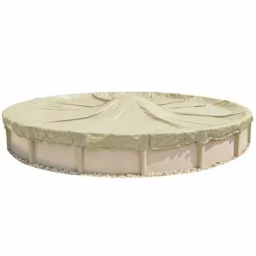 20 Year Above Ground Round Pro-Tek Winter Cover on Pool and no background
