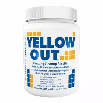 Coral Seas Yellow Out pool algae remover bottle – fast-acting treatment for green pools
