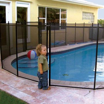 WaterWarden In-ground Safety Fence, 5x12 ft Fence Section and Drilling Guide