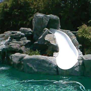 SR Smith BigRide Pool Slide, Left Turn, Silver Gray