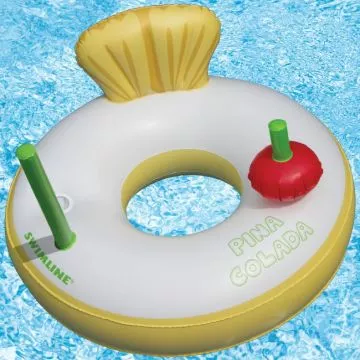 Swimline Pina Colada Ring - backrest and built-in cupholder!