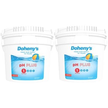 Two Buckets of Doheny's pH Plus - 100% granular soda carbonate (also called soda ash) raises pH to help prevent corrosion, prevent eye and skin irritation, and protect your equipment.