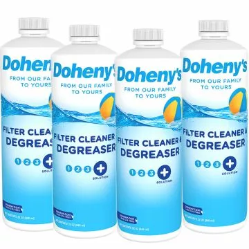Doheny's Filter Cleaner and Degreaser, (4) 1 Quart Bottles - Cleans Sand, DE & Cartridge Filters