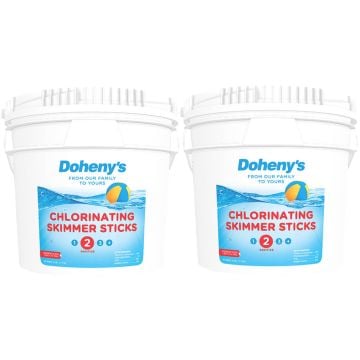 Two Buckets (25 lbs each) of Doheny's Chlorinating Skimmer Sticks - chlorine skimmer sticks to stop algae and bacteria in its tracks.