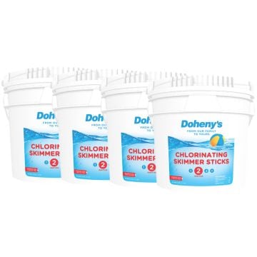 Four Buckets of Doheny's Chlorinating Skimmer Sticks - a great option for sanitizing your pool