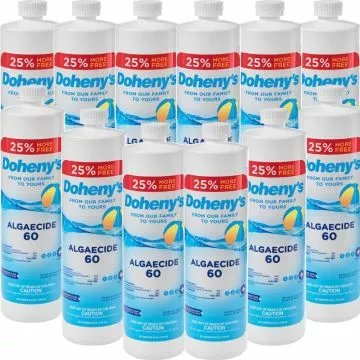 Doheny's Algaecide 60, 12 Quart + 96 Fluid Ounces FREE