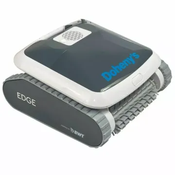 Front view of Doheny's Pool Pro Edge Inground Robotic Cleaner with modern compact design