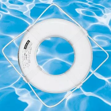 Jim Buoy Life Ring Buoy, 24 in, White