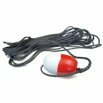Jim Buoy Life Ring Throw Rope, 60 ft, Black