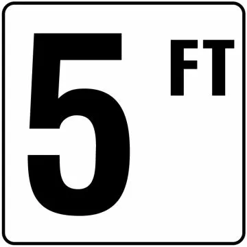 Inlays V620050 Foot Series Stick-on Vinyl Info Tile, 5 FT