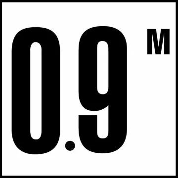 Inlays C622709 Metric Series Non-Skid Ceramic Info Tile, 0.9 M