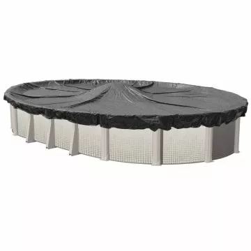 5 Year Above Ground Oval Mesh Winter Cover on Pool and no background
