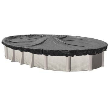 5 Year Above Ground Oval Mesh Winter Cover on Pool and no background
