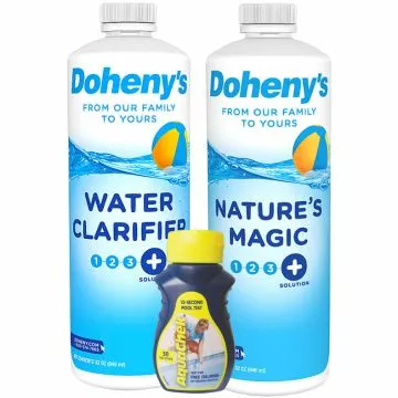 Doheny's Value Add-On Pack #1 with Doheny's Water Clarifier, Doheny's Nature's Magic, and 50 AquaChek Yellow Testing Strips