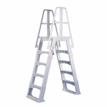 Vinyl Works Slide Lock A-Frame Ladder, White