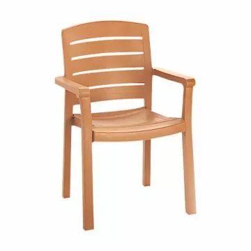 Grosfillex Acadia Dining Chair, Teakwood