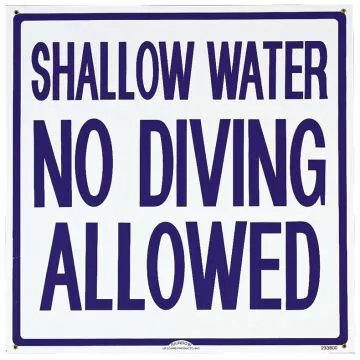 Pentair 24x24 in No Diving Allowed Sign