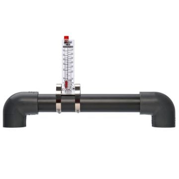 Bue White Top Mount PVC Flow Meter, 2 in.
