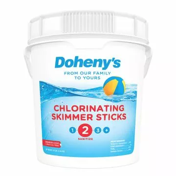 Doheny’s bucket of 10 lbs chlorine skimmer sticks

