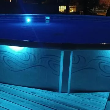 Rail Lighting on Above Ground Pool