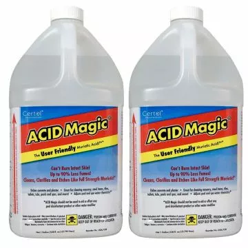 Certol Acid Magic - (4) 1 Gallon Jugs - User-Friendly Muriatic Acid with 90% Fewer Fumes