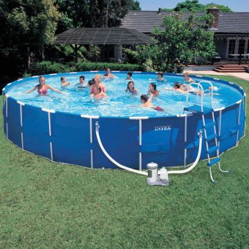 Intex Round Steel-Frame Quick Pool, 24 ft x52 in