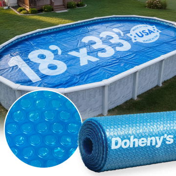 18 x 33 blue solar cover with made in usa wack