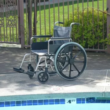 Aqua Creek Stainless Steel Folding Pool Access Chair, 18 in W
