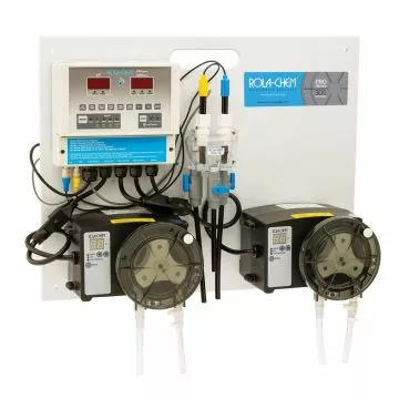 View of Rola-Chem pH/Dual ORP/FAC Controller System mounted