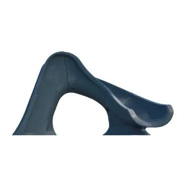 Global Pool Products Splash Inground Pool Slide, Right Turn, Grey