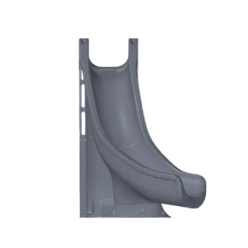 Global Pool Products Tidal Wave Inground Pool Slide, Right Turn, Grey