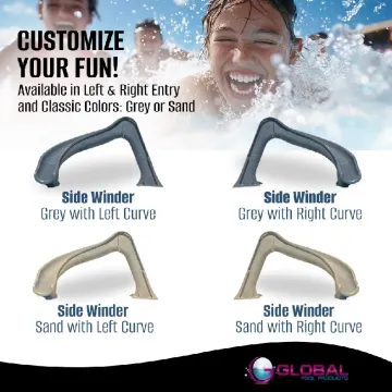 SideWinder Pool Slide on inground pool decking