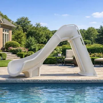 Lifestyle image of the Bad Axe X6 slide by the pool