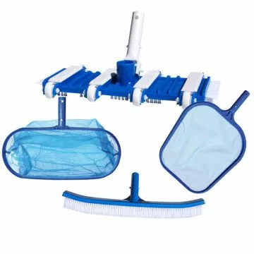 Doheny's Inground Maintenance Kit, Standard Leaf Rake Leaf Skimmer Brush Flex Vacuum Head