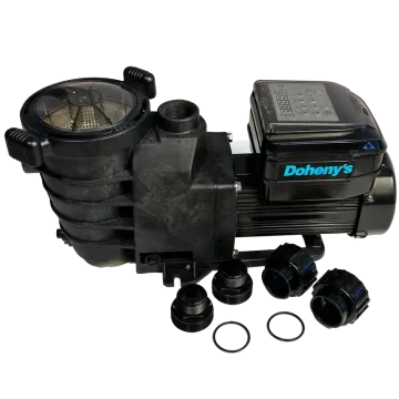 Front view of Doheny's Pool Pro Above Ground Variable Speed Pump and its parts