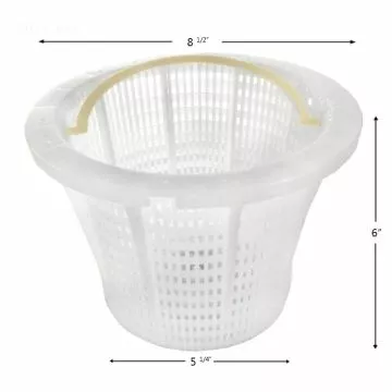 Skimmer Basket Pentair / American Admiral S20 85014500 Plastic Btm: 5 1/4" Top: 8 1/2" Ht: 6"
