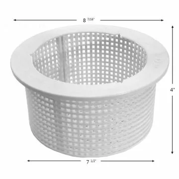 Skimmer Basket Pentair / American 85000200 Plastic Btm: 7 1/2" Top: 8 7/16" Ht: 4"