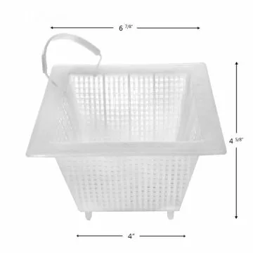 Skimmer Basket Anthony Pool 7 X 7 Plastic Btm: 4" Top: 6 7/8" Ht: 4 5/8"