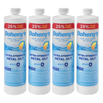 Four 1 Quart Bottles of Doheny's Extra-Strength Metal Out