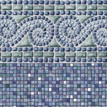 Swimline J-Hook Unibead Pool Liner, 48 in Wall, 27 ft Round, 20 Gauge, Indigo
