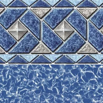 Swimline Beaded Pool Liner, 52 in Wall, 24 ft Round, 25 Gauge, Mystri Outlook