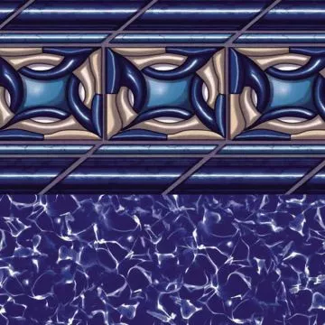 Swimline Beaded Pool Liner, 52 in Wall, 15x30 ft Oval, 25 Gauge, Pacific Diamond