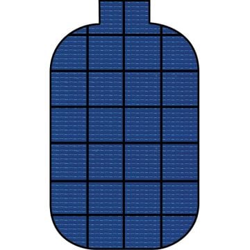Doheny's 10 Year Solid Safety Cover for 18x36 ft Rectangular Pool with 4 ft Radius Corners and 4x8 Center End Step, Blue