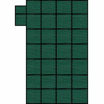 Doheny's 12 Year Mesh Safety Cover for 20x40 ft Rectangular Pool with 4x8 ft Right Step 1 ft Offset, Green