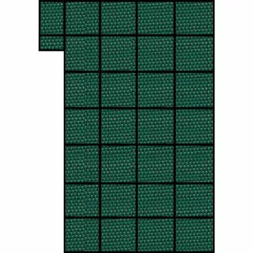 Doheny's 12 Year Mesh Safety Cover for 18x36 ft Rectangular Pool with 4x8 ft Left Step Flush, Green