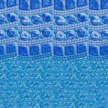 Swimline Overlap Pool Liner, 48-52 in Wall, 12x24 ft Oval, 25 Gauge, Tile Swirl