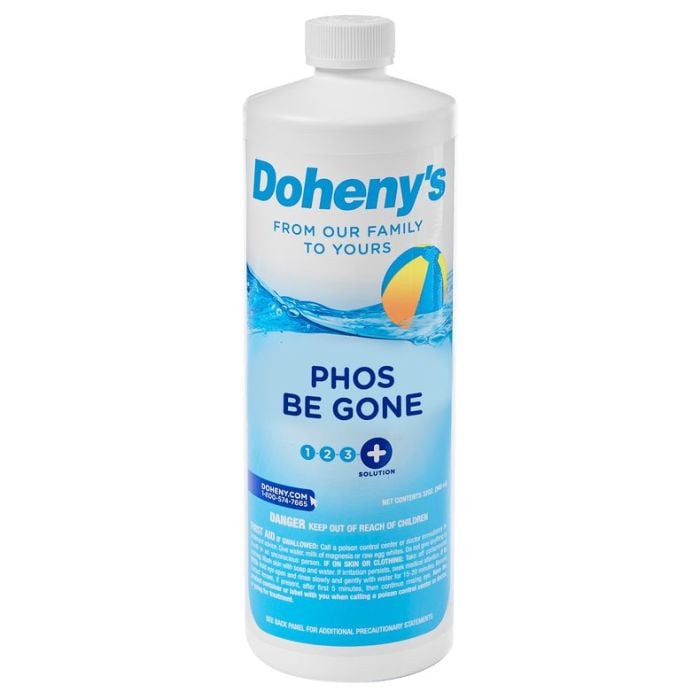 Front label of Doheny's Phos Be Gone 1 qt Bottle