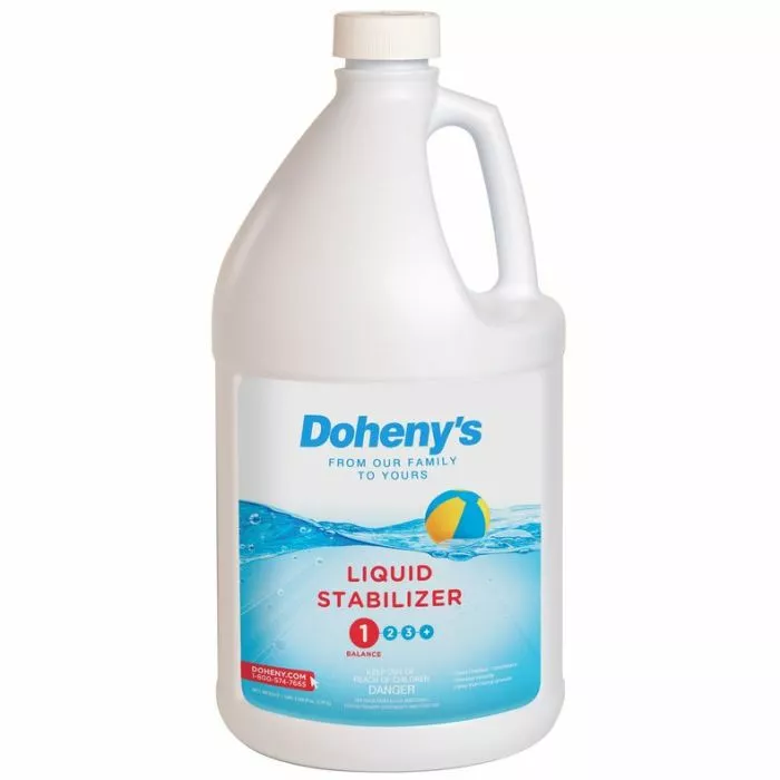 Front label of Doheny's Liquid Stabilizer 1 Gallon Jug