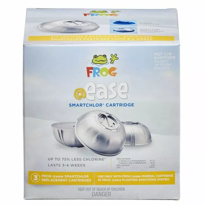 FROG® @ease® 3-Pack SmartChlor Replacement Cartridges for hot tubs and spas - packaging