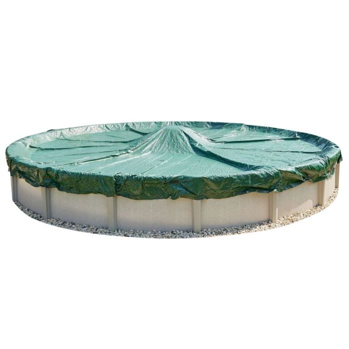 12 Year Above Ground Round Solid Winter Cover on Pool and no background
